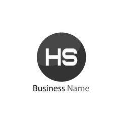Initial HS Letter Logo Design