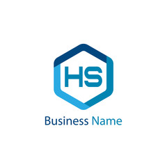 Initial HS Letter Logo Design
