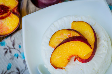 natural fresh milk cottage cheese and fruit