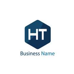 Initial HT Letter Logo Design