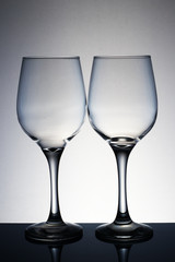 two empty goblets