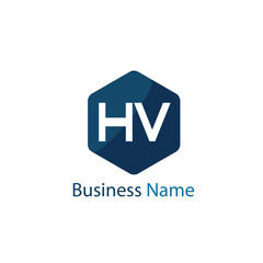 Initial HV Letter Logo Design