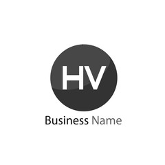 Initial HV Letter Logo Design