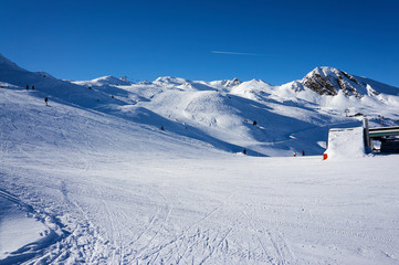 Winteraufnahmen im Skigebiet Ratschings-Jaufen in Nord-Italien