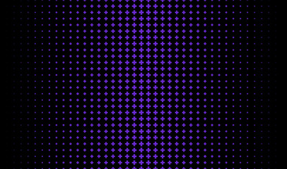 Dark purple background with crosses. Abstract pattern in minimalist style. Scalable vector graphics