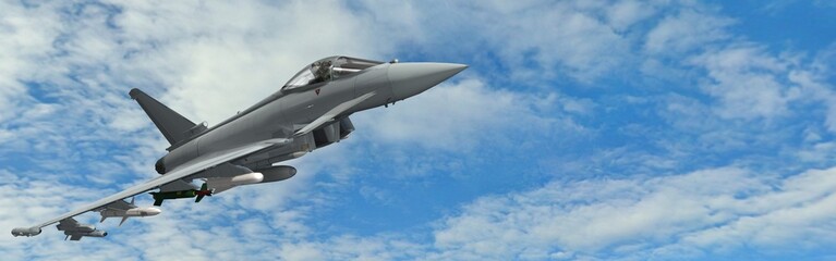 Fototapeta na wymiar military fighter jets - modern armed military fighter jets flys in the sky