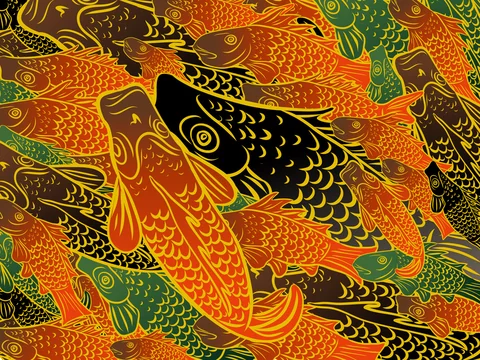 鯉の和柄背景素材 Stock Vector Adobe Stock 鯉の和柄背景素材 Stock Vector Adobe Stock