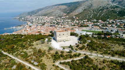 Obraz premium The Nehaj Fortress is a fort on the hill just above the town of Senj, Velebit, Croatia. The fortress was built in 1558 to fight the Ottoman Empire.