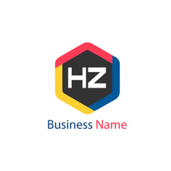 Initial HZ Letter Logo Design