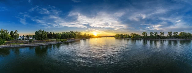 Foto op Canvas & 39 s Avonds over de Rijn bij Eich © Mathias Weil