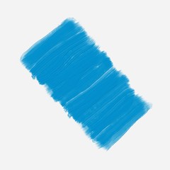 Hand painted blue strip on white paper