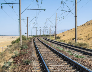 Rail way with posts