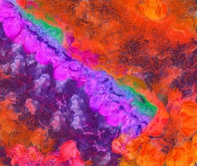 Colorful fine art grunge texture. Abstract design background. Paint strokes on canvas. Old vintage style.