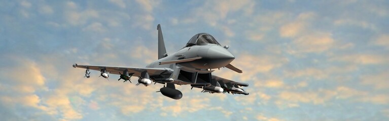 Fototapeta na wymiar military fighter jets - modern armed military fighter jets flys in the sky