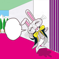 ウサギとサカナの交配により誕生した新種の生命体を漫画にしました。