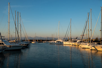 Obraz na płótnie Canvas Harbor in Marina di Pisa, Italy