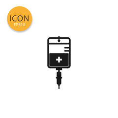 IV bag icon isolated flat style.