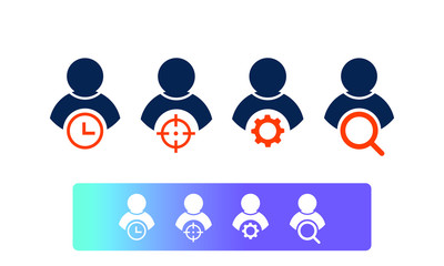 set user icon. vector icon.