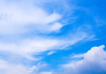 Blue sky with white clouds. sky background.