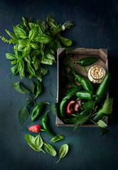 Herbs and peppers