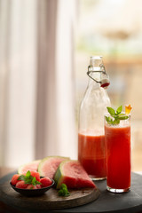 Melon carrot tomato juice