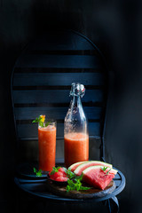 Melon carrot tomato juice
