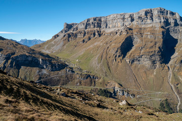 Bergpanorama: Urnerboden in Richtung Klausenpass