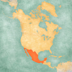 Map of North America - Mexico