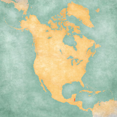 Map of North America - Belize