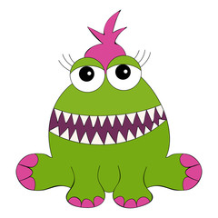 Fototapeta premium monster, on white background