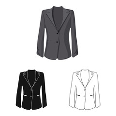 Vector design of woman and clothing sign. Collection of woman and wear stock symbol for web.