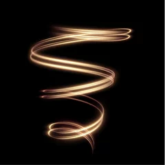 Fototapeten Golden shiny spiral lines effect holiday vector background. EPS10 © Saibarakova Ilona