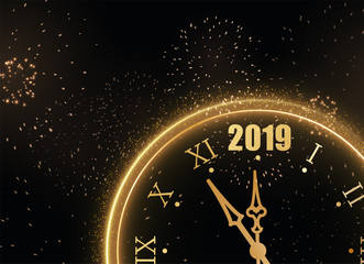 Fototapeta na wymiar 2019 abstract New Year holiday background. Vector eps10