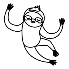 wild sloth animal icon