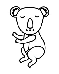 wild koala isolated icon