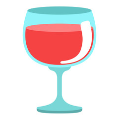 Isolated wine glass image. Vector illustration design