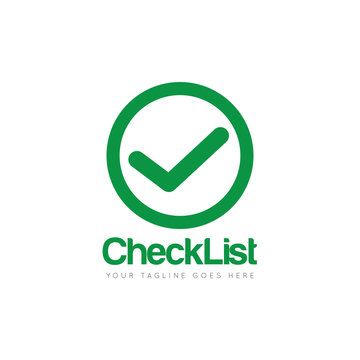 cicle check logo and icon Vector design Template