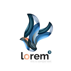 Geometric convergence vector business icon