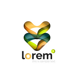 Geometric convergence vector business icon