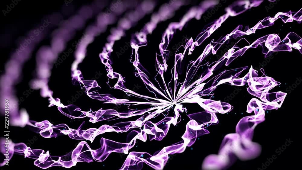 Poster abstract background with animation of rotation circles and rings with light rays and glow. abstract 
