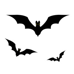 Vector silhouettes of bats