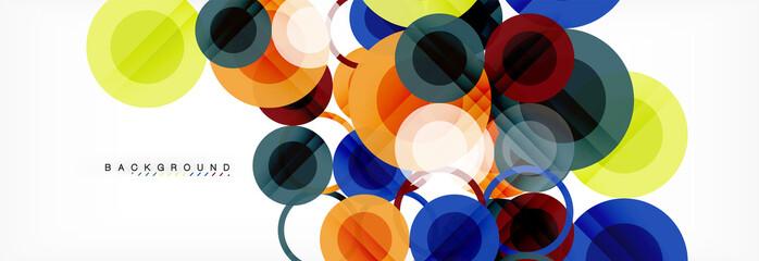 Overlapping circles design background