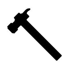 Vector hammer icon in trendy flat style, isolated on white background, for website design, application, logo, user interface.