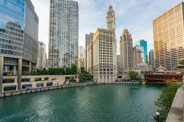 Downtown Chicago along the Chicago River