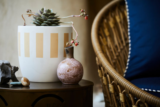 Close up of vases