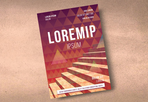 Event Flyer Layout with Texture Elements