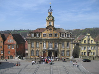 Naklejka premium Barockes Rathaus in Schwäbisch Hall