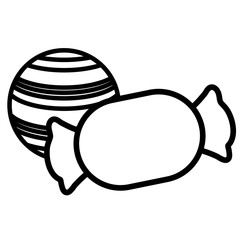 round candy design
