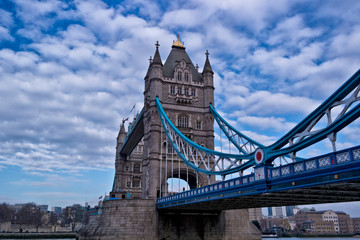 Fototapeta na wymiar View of the Towers Bridge in London - England