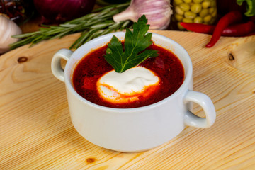 Russian soup borsch